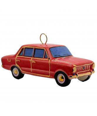 Ёлочная игрушка "Копейка" (Фарфоровая мануфактура) белая