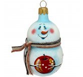 Ёлочная игрушка "Снеговик с яблоком" (Рождественское яблоко)