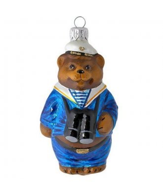 Ёлочная игрушка"Мишка - моряк" (синяя матроска) Ариель