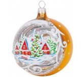 Ёлочный шар 75 мм "Зимний пейзаж " (Ёлочка)