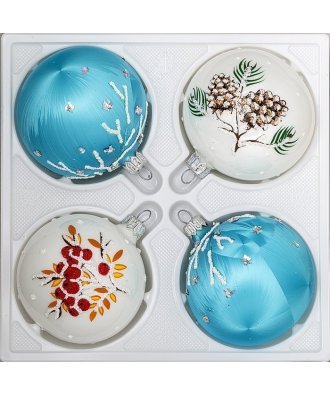 набор ёлочных шаров 4х75 мм "Первый снег" (Ёлочка)