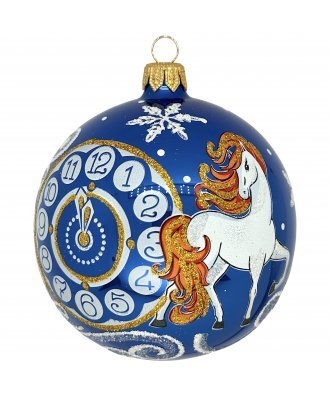 Ёлочный шар 100 мм "Часы" Зодиак (Ёлочка)