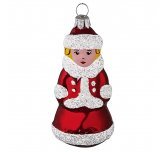 Ёлочная игрушка "Снегурочка" (Ёлочка) в красном