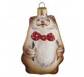 Ёлочная игрушка "Кот обжора" (Бирюсинка) рыжий