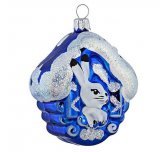 фигурка "Домик с зайцем" (Ёлочка) синий