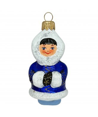 Ёлочная игрушка "Якутяночка в синем" (Эвис)