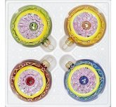 набор ёлочных   шаров 4 х 60 мм "Яшма" (Елочка)