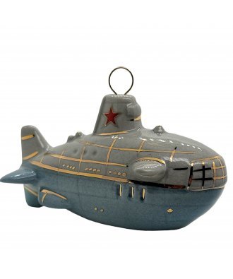 Ёлочная игрушка "Подводная лодка" (Фарфоровая мануфактура СПб)