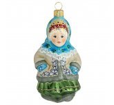 Ёлочная игрушка"Девочка в кокошнике" (Ариель)