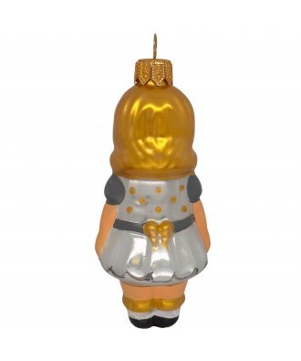 Ёлочная игрушка "Первоклашка - 2" (Эвис) платье серебристое