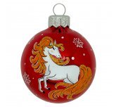 Ёлочный шар 60 мм "Рыжик" Зодиак (Ёлочка)