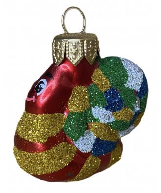 Ёлочная игрушка "Улиточка" (Эвис) красная