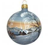 Ёлочный шар 85 мм "Февраль" (Рождественское яблоко)