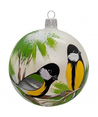 Ёлочный шар 100 мм "Птички"  (Бирюсинка)