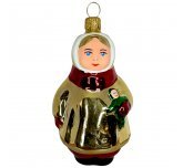 Ёлочная игрушка "Девочка с куклой" (Ёлочка)