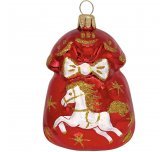 Ёлочная игрушка "Подарок Лошадка" (Ёлочка) красный
