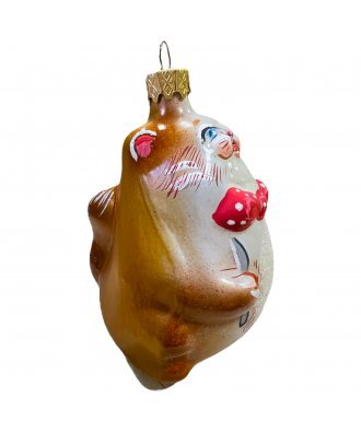 Ёлочная игрушка "Кот обжора" (Бирюсинка) рыжий
