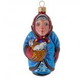 Ёлочная игрушка "Бабушка с курочкой" (Ариель)