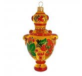 Ёлочная игрушка "Самовар"Золотая Хохлома(Ариель)