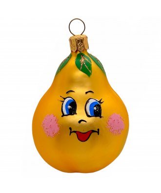 Ёлочная игрушка "Груша" (Иней)