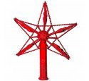 верхушка  на ёлку "Звезда монтажная" пятиконечная (Ёлочка) красная уценённая