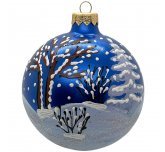 Ёлочный шар 100 мм "Зимний лес" (ЭВИС)