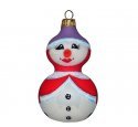 Ёлочная игрушка "Снеговик в шубке" (Рождественское яблоко)