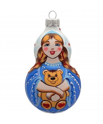 Ёлочная игрушка "Машенька" (Винтажный шар)