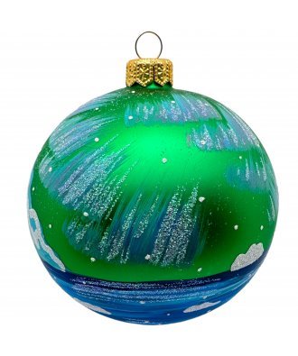 Ёлочный шар 100 мм "Сибирская снегурочка" (Винтажный шар)