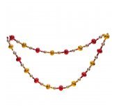 Стеклянные ёлочные бусы "Дольки" (Ёлочка)