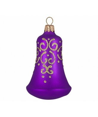 Ёлочная игрушка колокольчик "Вуаль" (Ёлочка) фиолетовый