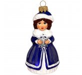 Ёлочная игрушка "Девочка с книжкой в синем" (ЭВИС)