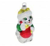 Ёлочная игрушка "Мурзик" (Ёлочка) шубка зелёная