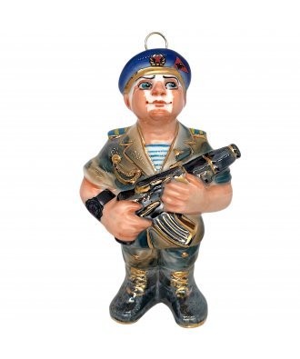 Ёлочная игрушка "Солдат ВДВ" (Фарфоровая мануфактура)