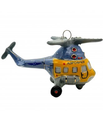 Ёлочная игрушка "Вертолёт ГАИ" (Фарфоровая мануфактура)