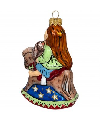 Ёлочная игрушка "Девочка на лошадке" (ЭВИС)