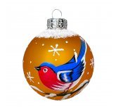 Ёлочный шар 60 мм "Блюз" птичка  (Ёлочка)