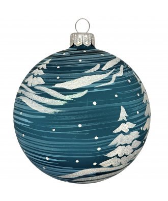 Ёлочный шар 100 мм "Новогодние пожелания" (Винтажный шар)