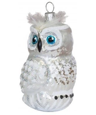 Ёлочная игрушка "Сова" белая (Ёлочка)