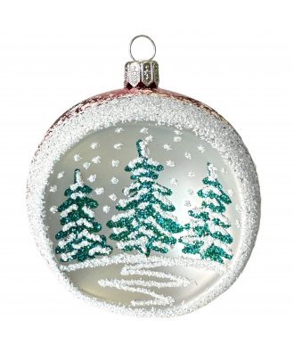Ёлочный шар 75 мм "Хвойный" с лункой (Ёлочка)