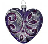 Ёлочная игрушка сердечко "Изящное" (Ёлочка)