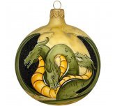 Ёлочный шар 100 мм "Змей Горыныч" (Рождественское яблоко)