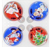 набор ёлочных шаров 4х60мм "Презент"  (Ёлочка)