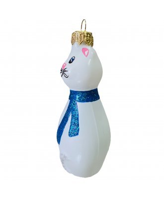 Ёлочная игрушка "Котик" (ЭВИС) в шарфе