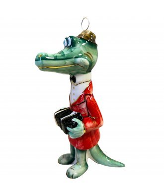 Ёлочная игрушка "Крокодил Гена" (Лефортовский фарфор)