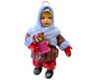 Ёлочная игрушка "Девочка с медвежонком" (Дарослава)