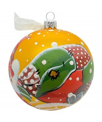 Ёлочный шар 100 мм "Не ждали?" (Мария)