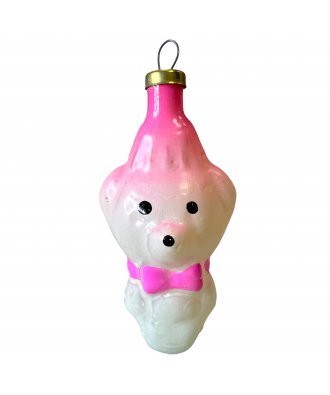 Ёлочная игрушка "Мишка с розовым бантом " (Томский ЭЛЗ)