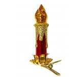 Ёлочная игрушка "Свеча" (Ёлочка) красная