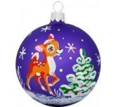 Ёлочный шар 75 мм "Олешка" (Ёлочка)